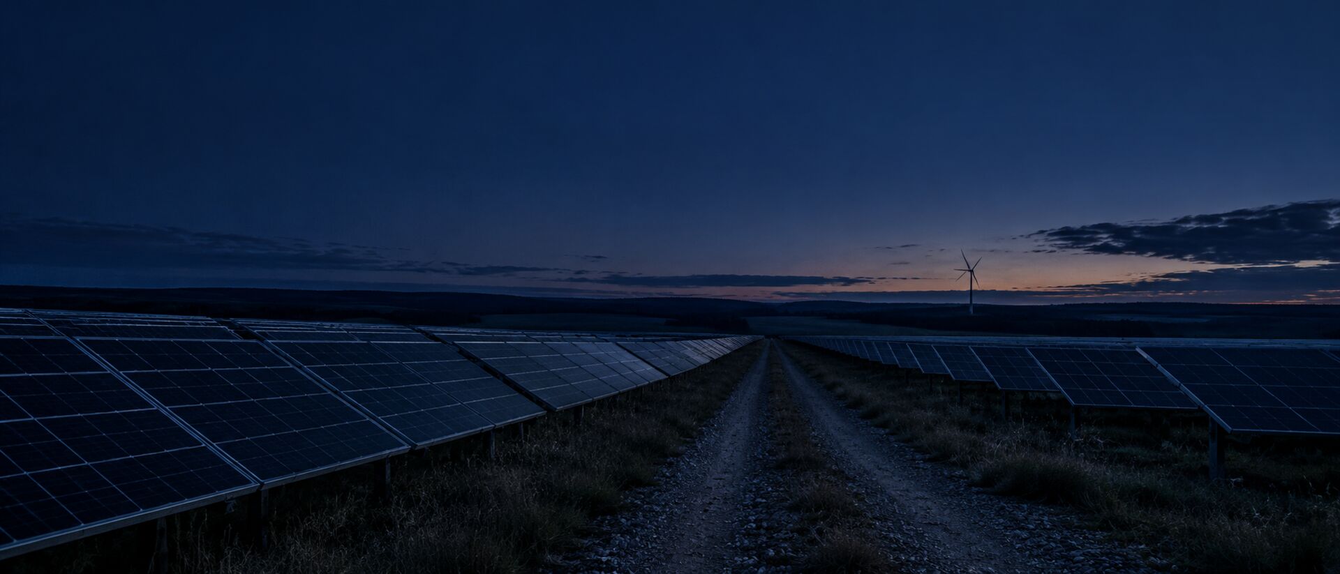 Solarfeld, Modulreihen bis zum Horizont