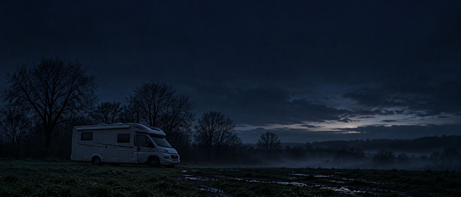 Wohnmobil auf abgelegenem Stellplatz — typische Einsatzumgebung